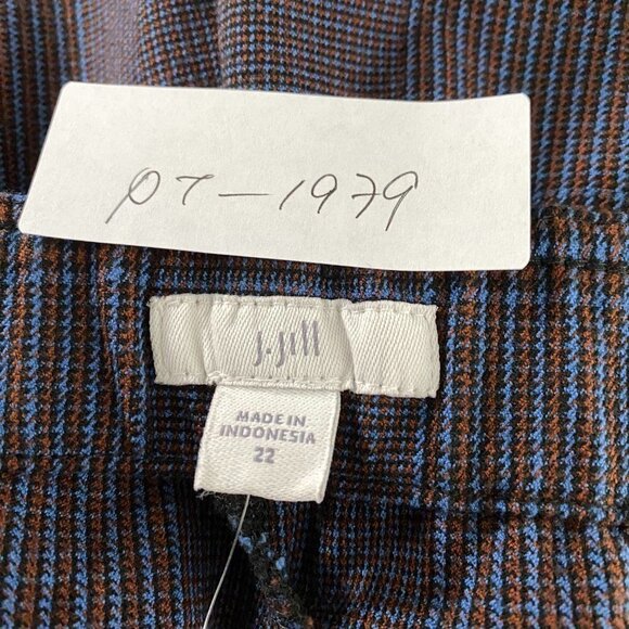 J. Jill Womens Pants Size 22 Multicolored Plaid Polyester Blend‎ NWT PT-1979 - Picture 2 of 8